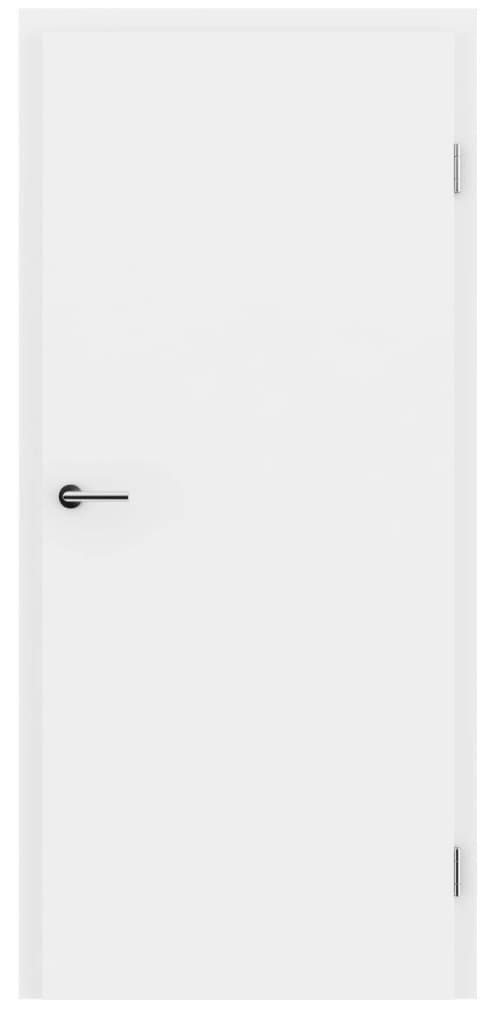 Porte à recouvrement blanche de l'action de stock, poignée noire